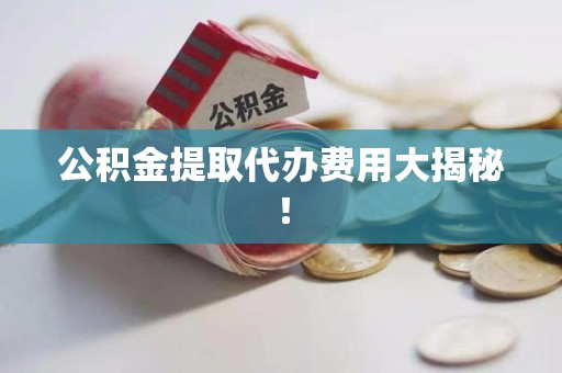 龙海公积金提取代办费用大揭秘! 龙海公积金提取代办费用大揭秘!